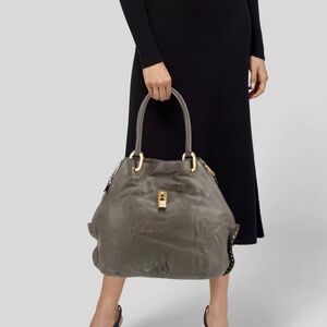 Marc Jacobs Paradise Rio Satchel Lambskin Leather Studded